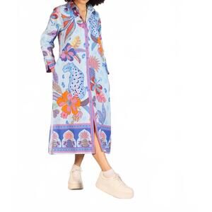 NEW MAUDE VIVANTE eliza dress in azure safari